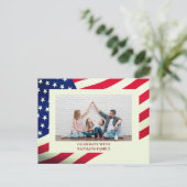 7月4日の独立記念日赤白青写真 シーズンポストカード (スタンド正面)