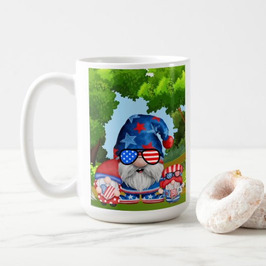 7月4日の独立記念日 コーヒーマグカップ (ドーナツ)