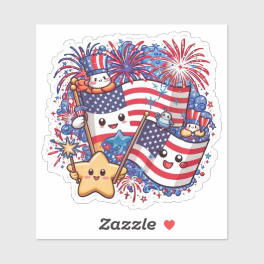 7月4日の独立記念日 シール (シート)