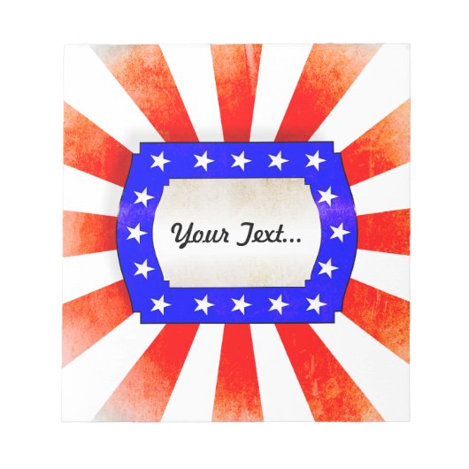 7月4日の独立記念日 ノートパッド (正面)