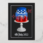 7月4日の独立記念日 箔シーズンカード (正面)