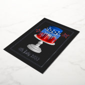 7月4日の独立記念日 箔シーズンカード (回転した状態)