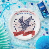 7月4日の独立記念日。編集可能文字。 ペーパープレート (パーティー)