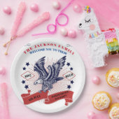 7月4日の独立記念日。編集可能文字。 ペーパープレート (パーティー)