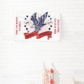 7月4日の独立記念日。編集可能文字。 横断幕 (インサイチュ)