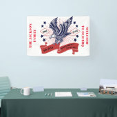 7月4日の独立記念日。編集可能文字。 横断幕 (トレードショー)