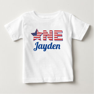 7月4日の独立記念日ONE誕生日 ベビーTシャツ