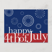 7月4日の独立記念花火はがき ポストカード (正面)