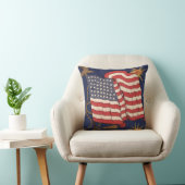 7月4日の米国国旗の花火爆発 クッション (椅子)