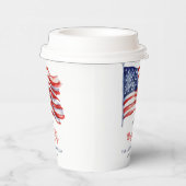 7月4日の米国愛国国旗の歓迎サイン 紙コップ (右)