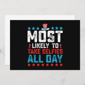 7月4日の終日に自撮りになる可能性が高い 招待状 (正面/裏面)