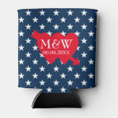 7月4日の結婚式のパーティーはアメリカ国旗でクーラーできる 缶クーラー (正面)