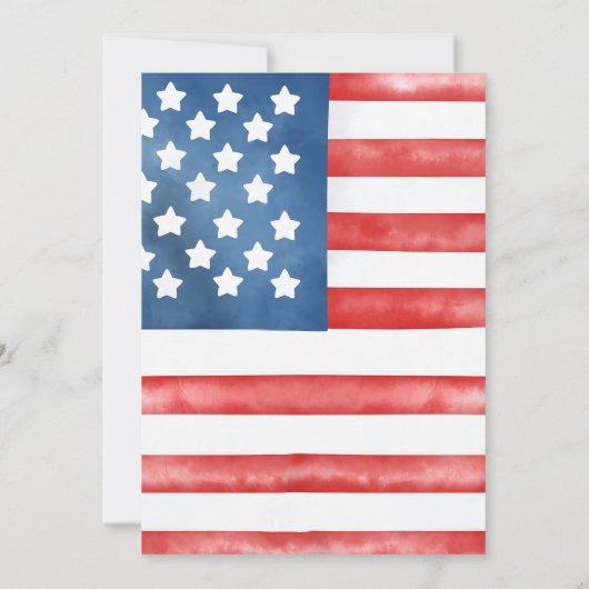 7月4日の編集可能なパーティー7月4日BBQ 招待状 (裏面)