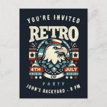 7月4日の編集可能な独立記念日BBQパーティー