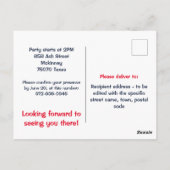 7月4日の編集可能な独立記念日BBQパーティー ポストカード (裏面)