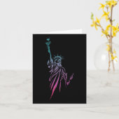 7月4日の自由の女神 カード (黄色い花)