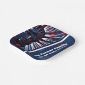 7月4日の自由の愛国赤青像 ペーパープレート (傾斜あり)