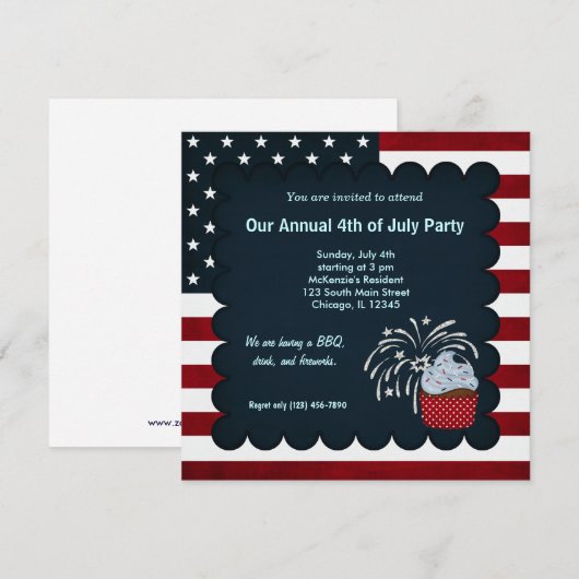 7月4日の自由 招待状 (正面/裏面)