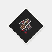 7月4日の花火かわいらし スタンダードカクテルナプキン (角)