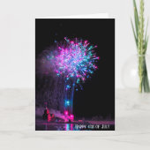 7月4日の花火と灯台 カード (正面)