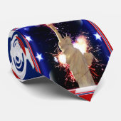 7月4日の花火と自由の女神 ネクタイ (ロール)