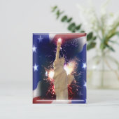 7月4日の花火と自由の女神 ポストカード (スタンド正面)