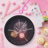 7月4日の花火の紙皿 ペーパープレート (パーティー)