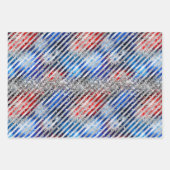 7月4日の花火シルバーグリッター独立記念日 ラッピングペーパーシート (正面3)