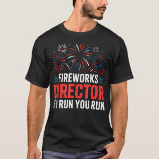 7月4日の花火ディレクター もし私が走ったらあなたも Tシャツ