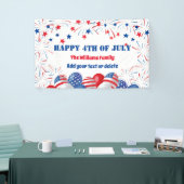 7月4日の花火パーソナライズされたパーティー 横断幕 (トレードショー)