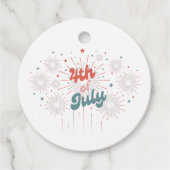 7月4日の花火メッセージカード フェイバータグ (正面)