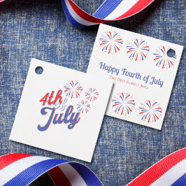 7月4日の花火メッセージカード フェイバータグ