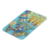 7月4日の花火ロボット、アメリカナマグネット マグネット (左側)