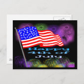 7月4日の花火大会 シーズンポストカード (正面/裏面)