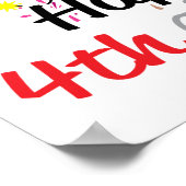 7月4日の花火大会 ポスター (角)