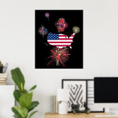 7月4日の花火大会 ポスター (ホームオフィス)