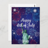 7月4日の花火大会 ポストカード (正面/裏面)