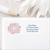 7月4日の花火差出人住所ラベル ラベル (インサイチュ)