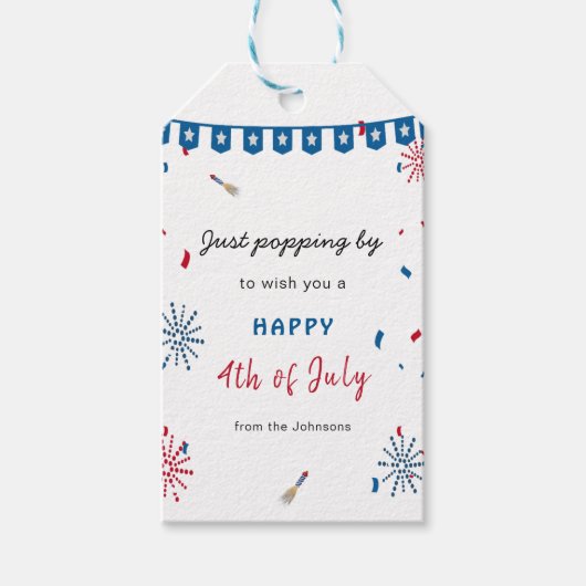7月4日の花火第4回ハッピー・フォー・インディペンデンス ギフトタグ (正面)