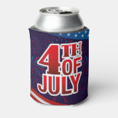 7月4日の花火赤白青 缶クーラー (缶裏面)