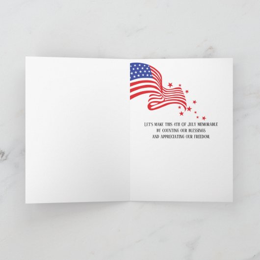 7月4日の花火 カード (内部)