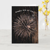 7月4日の花火 カード (黄色い花)