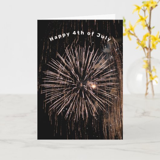 7月4日の花火 カード (黄色い花)