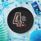 7月4日の花火 ペーパープレート (パーティー)