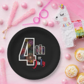 7月4日の花火 ペーパープレート (パーティー)