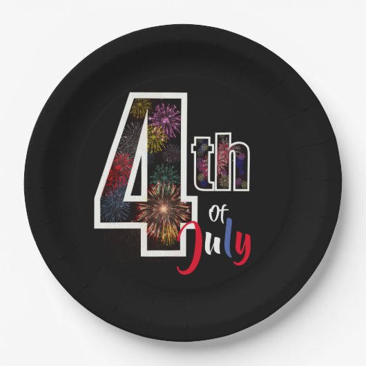 7月4日の花火 ペーパープレート (正面)