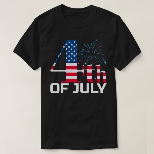 7月4日の花火 Tシャツ (デザイン正面)