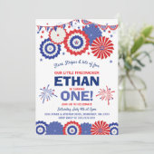 7月4日の誕生日の招待状の7月4日のパーティー 招待状 (スタンド正面)