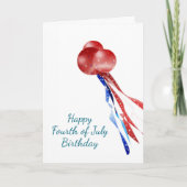 7月4日の誕生日は、あなたの輝きを得ます カード (正面)