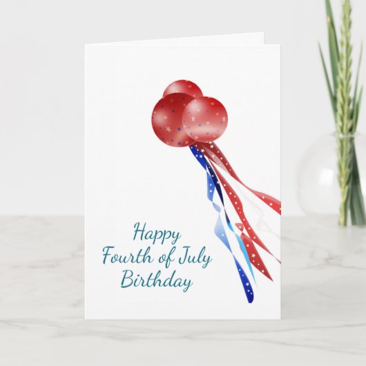 7月4日の誕生日は、あなたの輝きを得ます カード (正面)